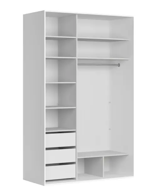 Sliding wardrobe Flex 150 cm with mirror FLEX-white/mauvella oak