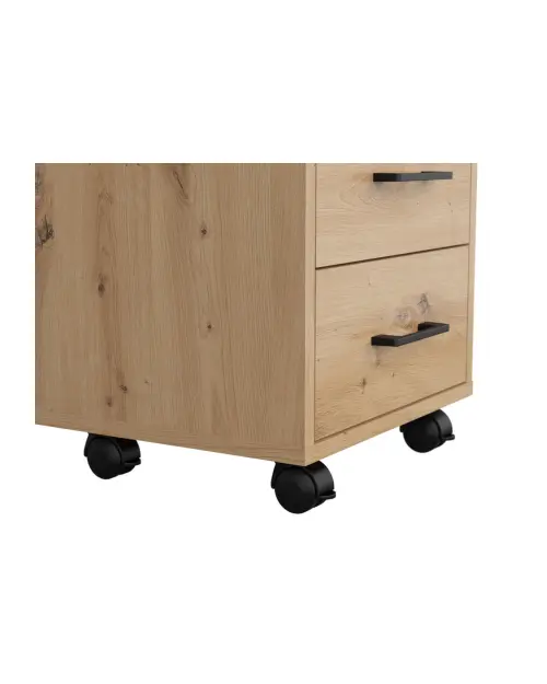 Cajonera Space Office 42 cm con 3 cajones roble artisan