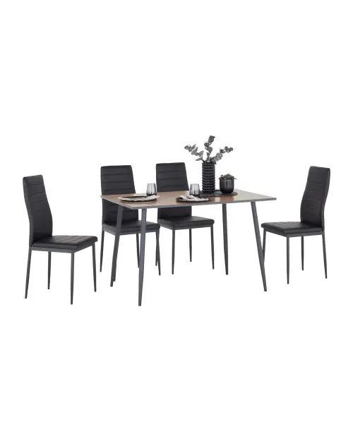 Mesa Tom 120x80 natural/negro