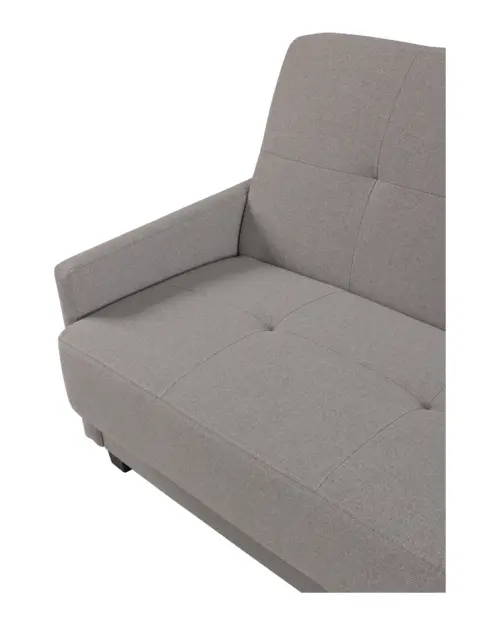 Трехместный раскладной диван Maro с ящиком, серая рогожка