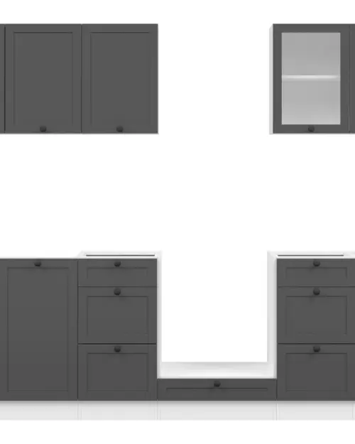 Conjunto de cocina Junona Line 260 cm grafito