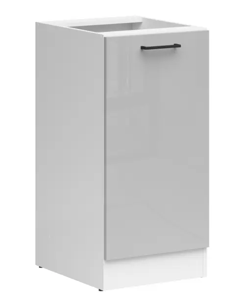 Szafka dolna Junona Line 50 cm prawa jasnoszary połysk