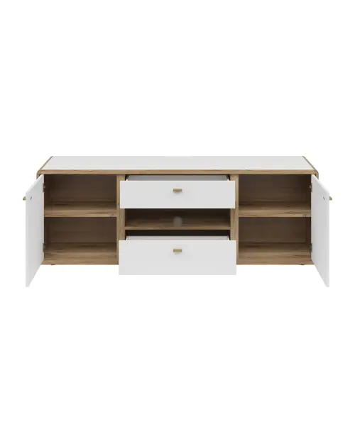 Mueble RTV Ronda 178 cm con 2 puertas y 2 cajones blanco