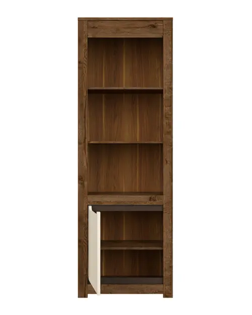 Ruso bookcase 69 cm with doors and 3 shelves april oak