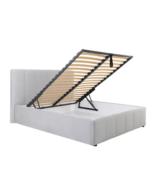 Cama tapizada Lones 160x200 gris