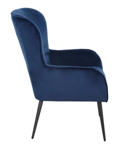 Wingback chair Samon navy blue