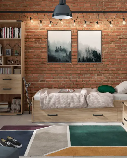 Mesita de noche Lara 50 cm con cajón fresno belarus