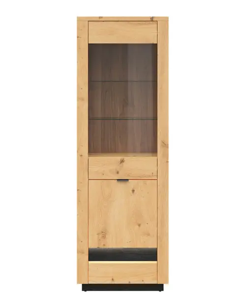 Vitrina Ostia 67 cm con 2 puertas roble artisan