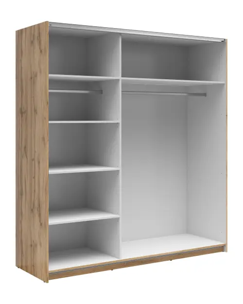 Armario de puertas correderas Tetrix 183 cm roble wotan