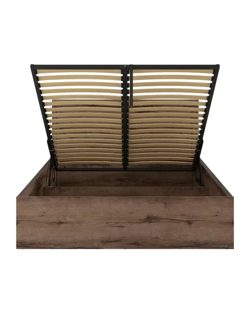 Cama Balin 160x200 con somier y contenedor roble monastery