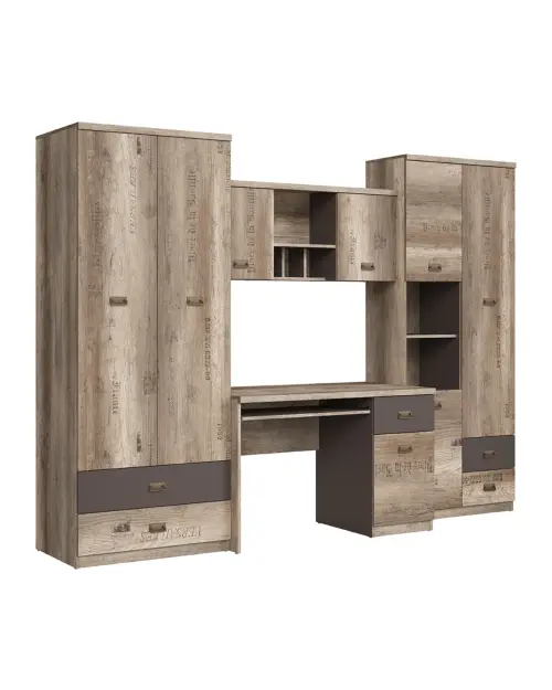 Mueble de salón Malcolm 206 cm roble canyon monument