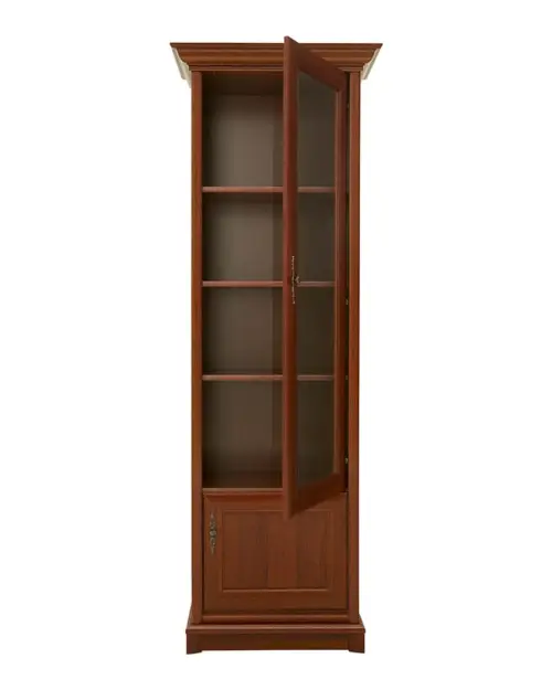 Vitrina Kent 71 cm con 2 puertas derecha castaño