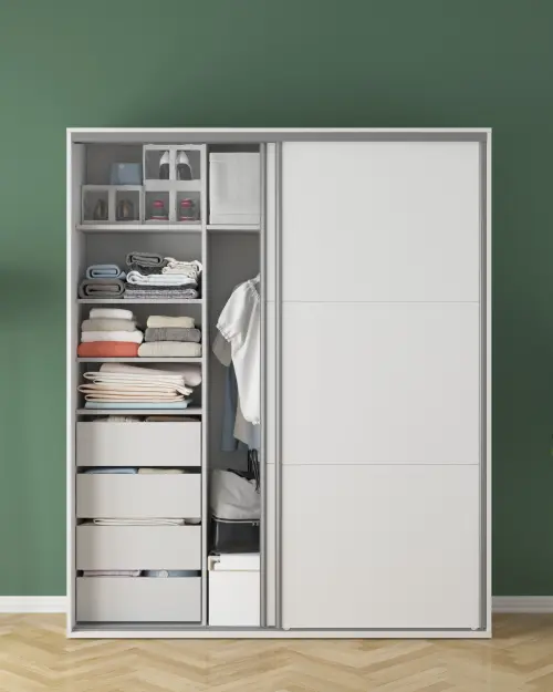 Armario de puertas correderas Flex 180 cm blanco