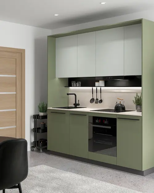 Paneles perimetrales para cocina Milino 210 cm verdes