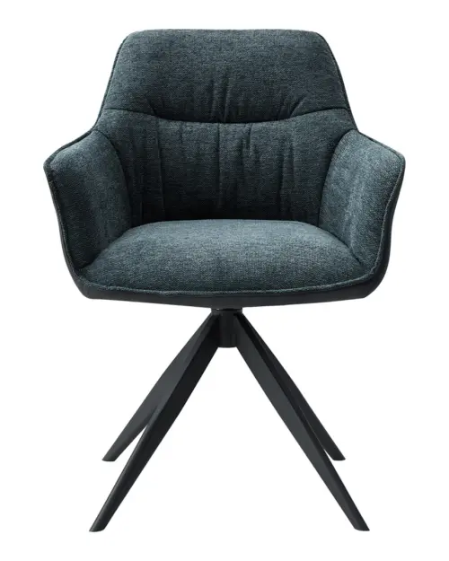Akita upholstered swivel chair blue-black