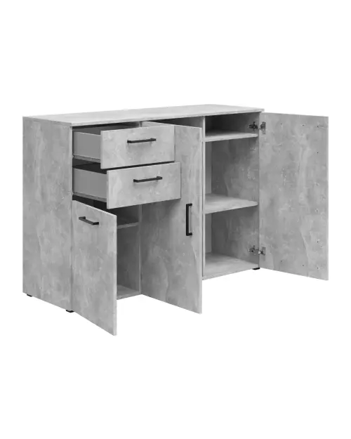 Cómoda MultiDo 120 cm con 3 puertas y 2 cajones atelier claro