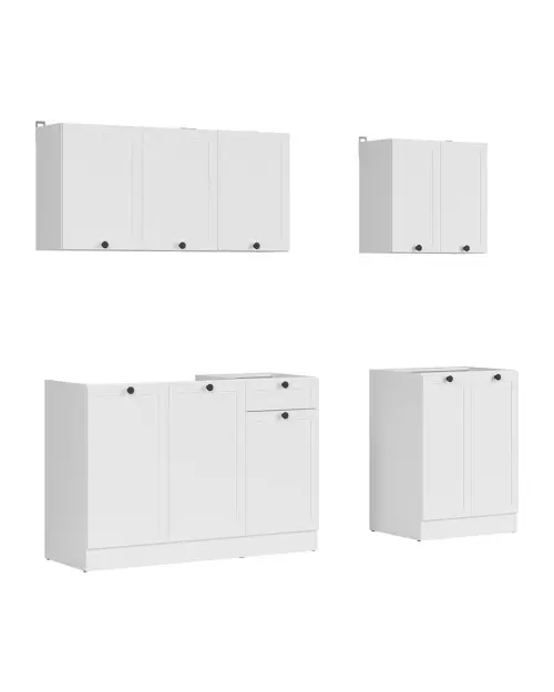 Zestaw kuchenny Junona Line A 180 cm biały bez blatu