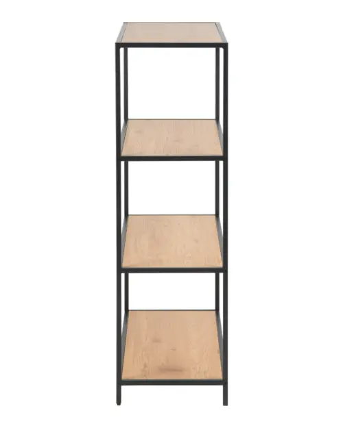 Estantería Seaford 77 cm con 3 estantes roble salvaje mate