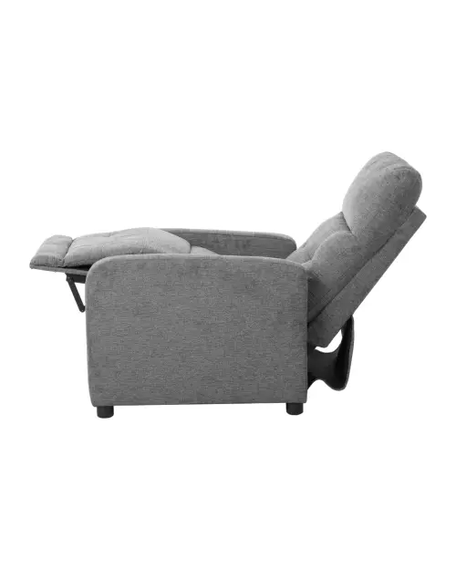 Tradycyjny fotel Monti z funkcją relax, jasnoszary