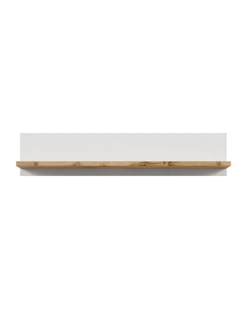 Estante de pared Holten 106 cm blanco/roble wotan