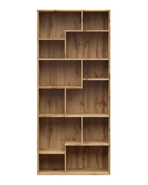 Estantería Tetrix 88 cm con 12 estantes roble wotan