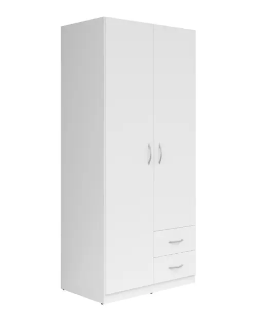 Шкаф двухдверный Casao 91 см с ящиками белый