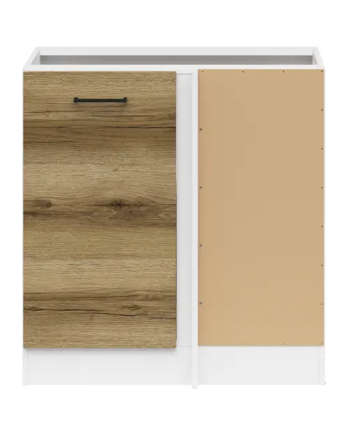 Armario de cocina inferior de esquina Junona Line derecha roble delano claro para rincón 100x60 cm