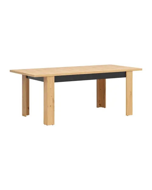 Mesa extensible Ostia 160/200x90 roble artisan/roble negro