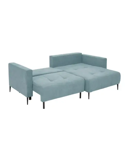 Universal corner sofa bed Ponty with storage mint