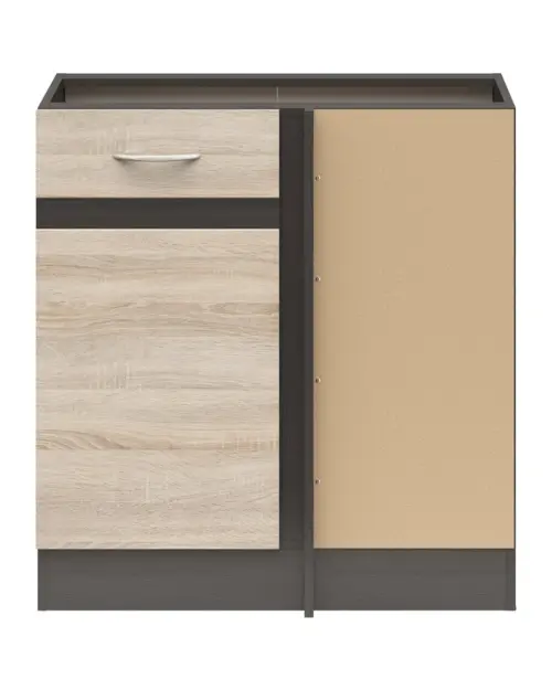 Mueble bajo rinconero Junona Line derecho roble sonoma ocupa rincón 100x60 cm