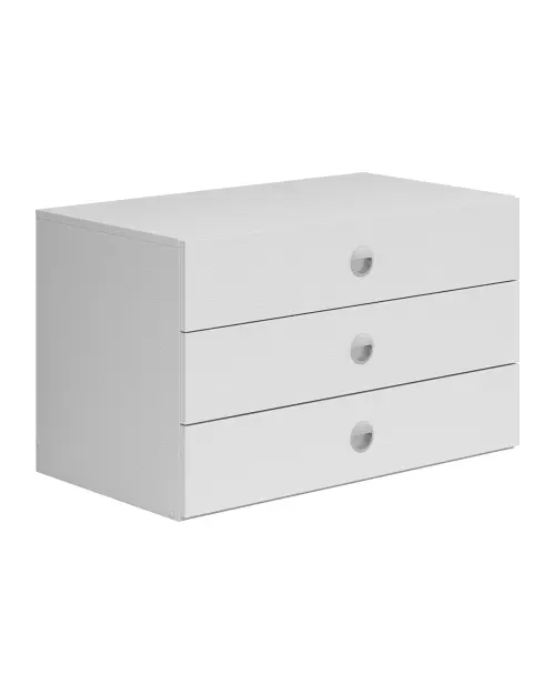 Cajonera para armario Osaka 83 cm con 3 cajones blanca