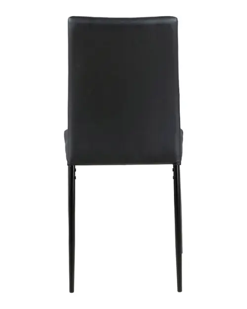 Silla tapizada Weyer ecopiel negra