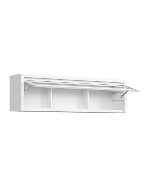 Vitrina colgante Kaspian 144 cm con puertas blanca