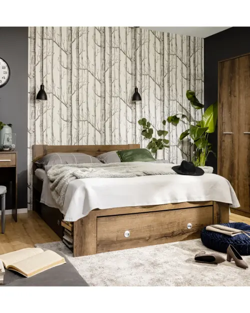 Cama Nepo Plus 140x200 roble noble