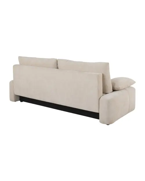 Sofa trzyosobowa Hello rozkładana z pojemnikiem jasnobeżowa