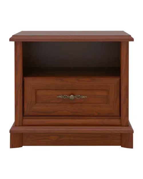 Mesita de noche Kent 56 cm con cajón castaño