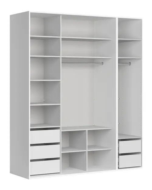 Armario modular Flex 200 cm vestidor abierto blanco