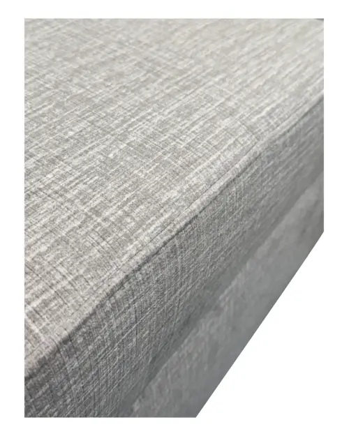 Угловой диван универсальный Lars раскладной с ящиком для белья велюровый серый