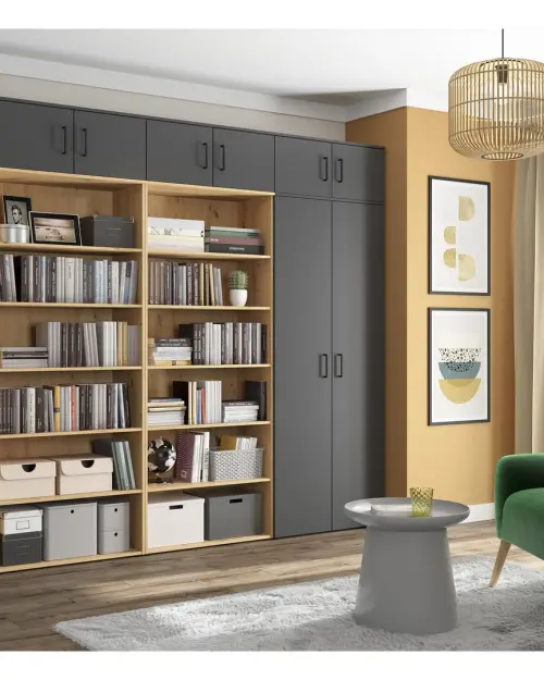 Estantería MultiDo 80 cm con 2 puertas atelier claro