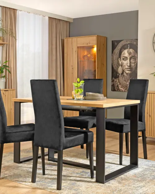 Cómoda Lamea 180 cm con 2 puertas y 3 cajones roble artisan