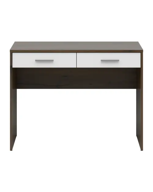 Escritorio Nepo Plus 100 cm con 2 cajones roble noble/blanco