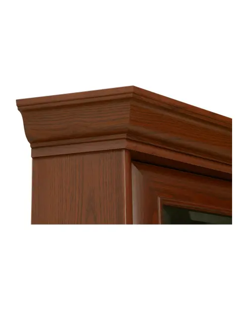 Vitrina de esquina Kent 60 cm con puertas castaño