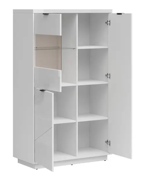 Vitrina Forn 94 cm con 3 puertas blanco brillo