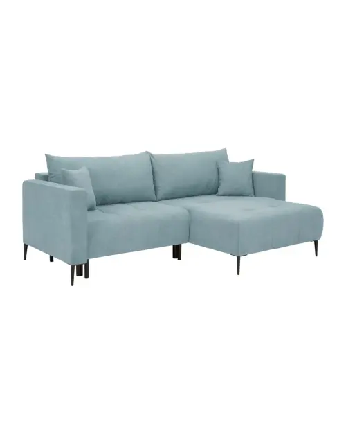 Universal corner sofa bed Ponty with storage mint