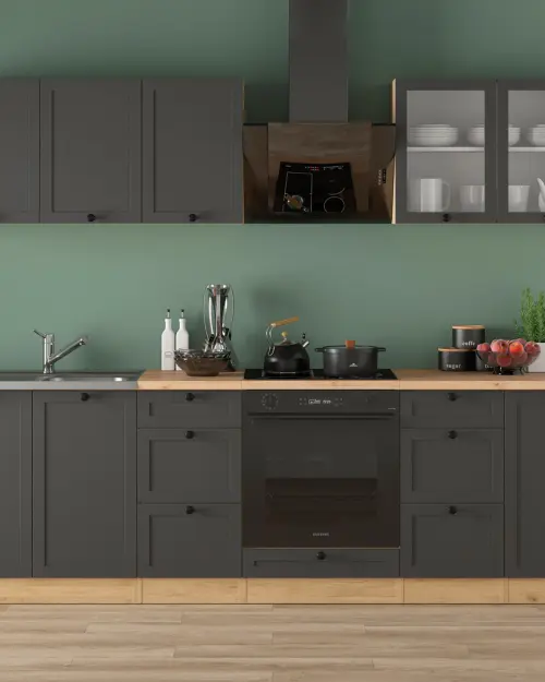 Conjunto de cocina Junona Line 260 cm grafito