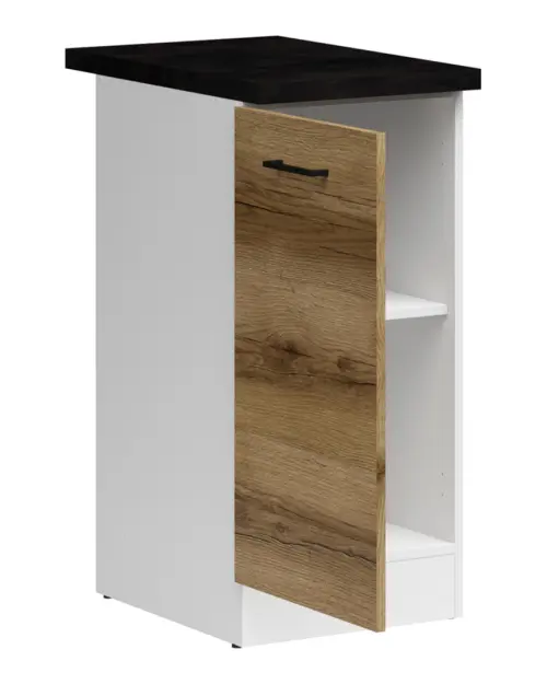 Mueble bajo de cocina Junona Line 40 cm izquierdo roble delano claro con encimera