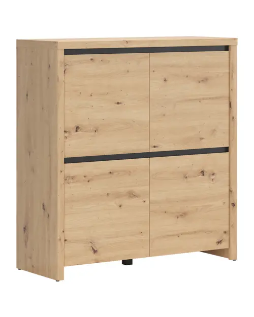 Armario Larios 105 cm de cuatro puertas roble artisan