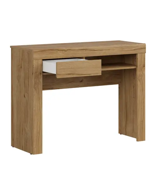 Tocador Holten 106 cm con cajón y estante roble waterford