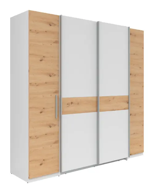 Шкаф-купе Fabio 215 см белый/дуб артизан