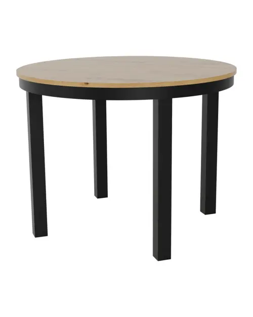 Mesa extensible Bernardin NEO 100-176/76 roble artisan/negro